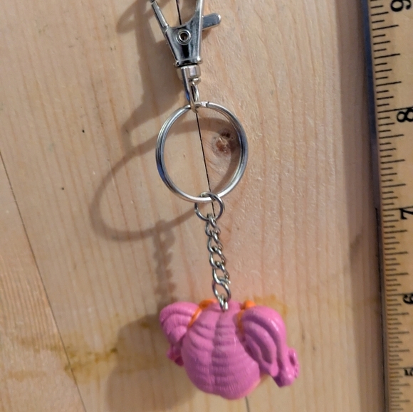 Pink Keychain Toy with Clip Handmade - Picture 4 of 5